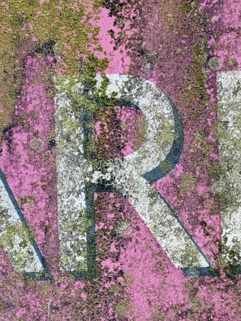 Written Wording in Distressed State Typography Found Letter R Ransom Note