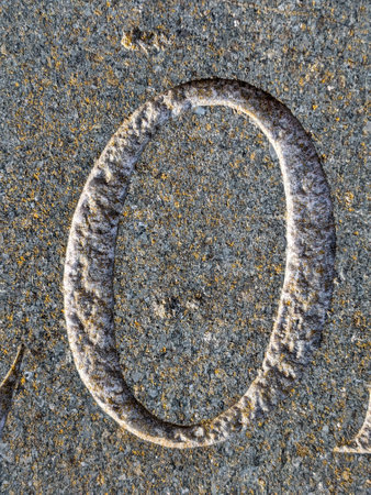 Distressed State Typography Found Letter Oの写真素材