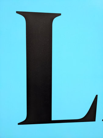 Written Wording in Distressed State Typography Found Letter Lの写真素材