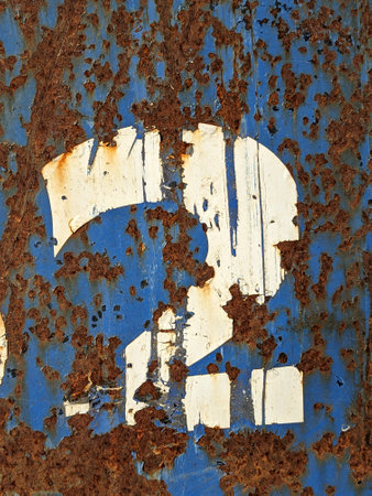 Written Wording in Distressed State Typography Found Number 2 Two Ransom Noteの写真素材