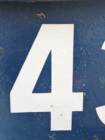 Distressed Typography Number 4の写真素材