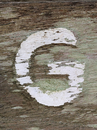 Written Wording in Distressed State Typography Found Letter G Ransom Note