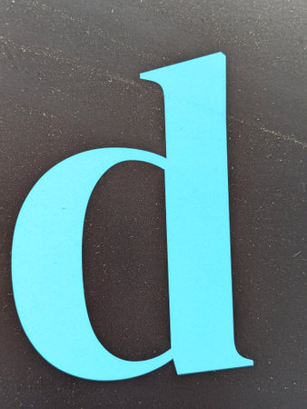 Written Wording in Distressed State Typography Found Letter D Ransom Noteの写真素材