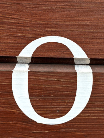 Written Wording in Distressed State Typography Found Letter Oの写真素材