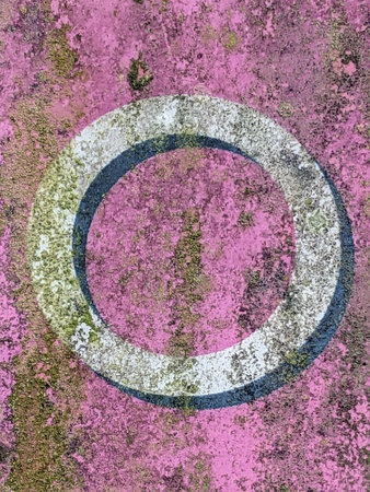 Written Wording in Distressed State Typography Found Letter O Number )Ransom Noteの写真素材