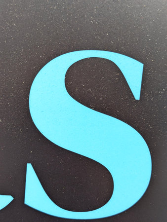 Written Wording in Distressed State Typography Found Letter S Ransom Noteの写真素材