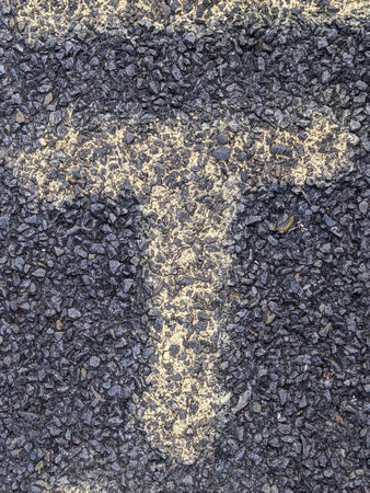 Written Wording in Distressed State Typography Found Letter T Ransom Noteの写真素材