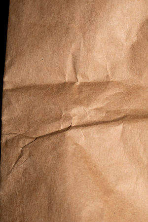 Brown Paper Bag Crumpled and Creased for Backgroundの写真素材