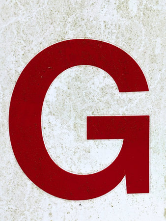 Handwriting Letter In Distressed State Sign Font G Typographyの写真素材