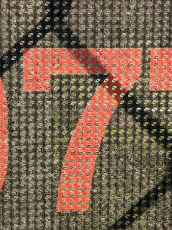 Written Wording in Distressed State Typography Found 7 SevenNumberの写真素材