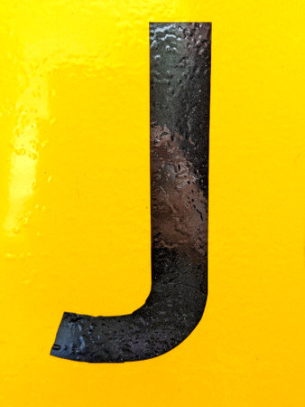 Handwriting Letter In Distressed State Sign Font J Typographyの写真素材