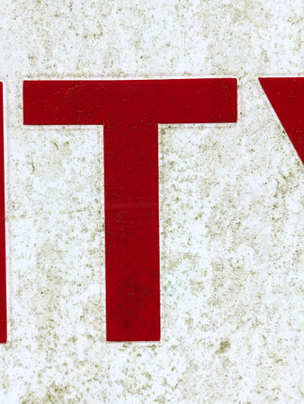 Handwriting Letter In Distressed State Sign Font T Typographyの写真素材