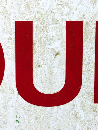 Handwriting Letter In Distressed State Sign Font U Typographyの写真素材