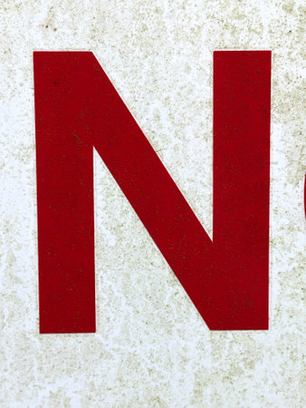 Handwriting Letter In Distressed State Sign Font N Typographyの写真素材