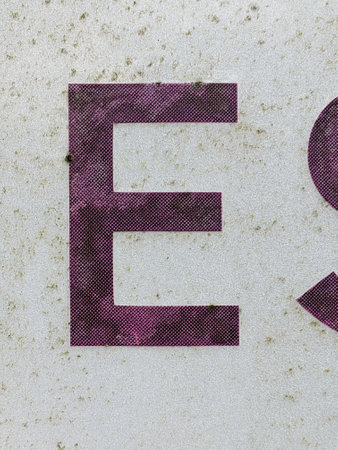 Handwriting Letter In Distressed State Sign Font E Typographyの写真素材