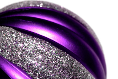 Festive Glitter Shiny Bauble Ball on a White Background Abstractの写真素材