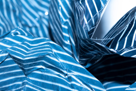 Sweet Wrapper Fine Stripes Lines on Plastic Paper Crumpled Warped Vertical or Horizontal Lined...