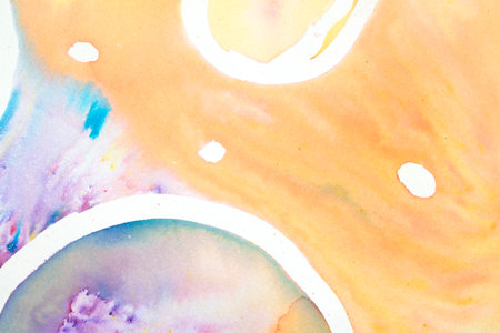 Explosion of Watercolor Paint Rainbow Background With Circles and Swirls Pop of Color