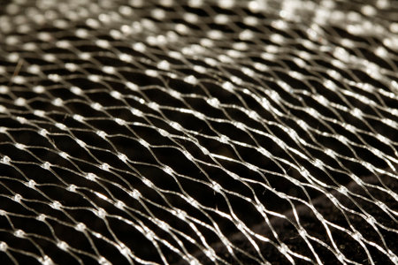 Small Netting Abstract Lattice Weave Mesh Background Plastic Packaging Close upの写真素材