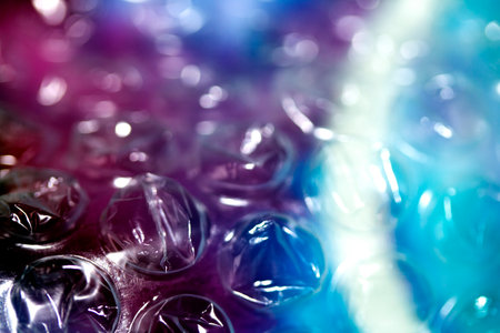 Abstract Bubble Wrap Colour Watercolour Rainbow Packaging Background