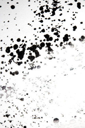 Black and White Speckled Spots and Dots abstract Backgroundの写真素材