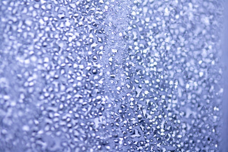 Close Up of Water Droplets Condensation Glittery Water Background