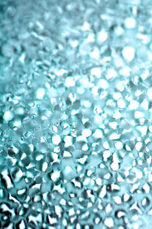 Close Up of Water Droplets Condensation Glittery Water Backgroundの写真素材