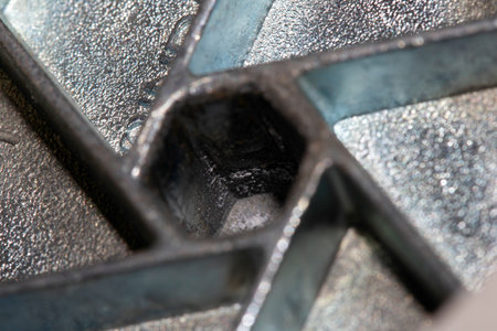 Close Up of Metal Industrial Tool Screw Backgroundの写真素材