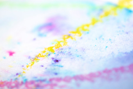 Vibrant Watercolor and Crayon Paint Background Multicoloured Close Up Creative and Arttistic