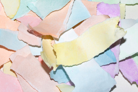 Torn Paper Layers Confetti Colour Delicate Abstract Gentle Texture Backgroundの写真素材