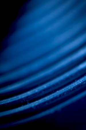 Abstract Geometric Metal Lines Swirl Industrial and Electronic Technology Backgroundの写真素材