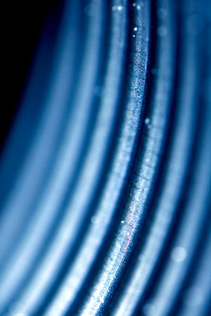 Abstract Geometric Metal Lines Swirl Industrial and Electronic Technology Backgroundの写真素材