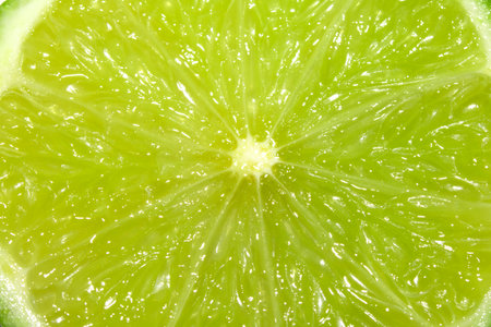 Close Up of Lime Slice and Segments Fruit Juicy