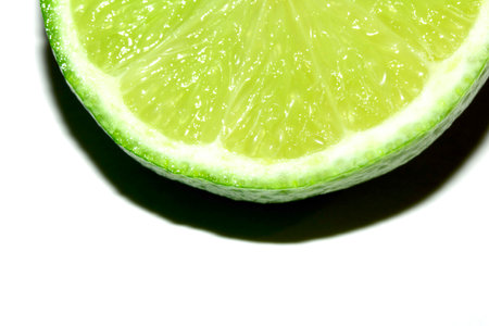 Close Up of Lime Slice and Segments Fruit Juicyの写真素材