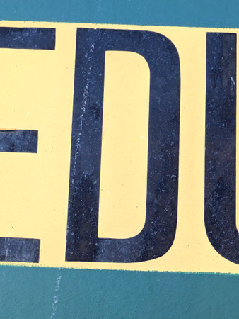 Written Wording in Distressed State Typography Advertising Letter D