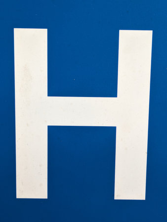 Written Wording in Distressed State Typography Letter Hの写真素材