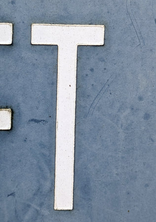Written Wording in Distressed State Typography Found T  Letter