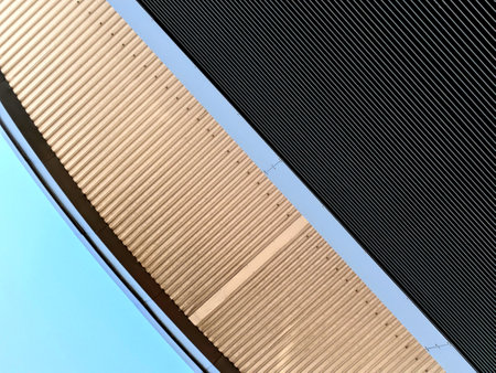 A Close up of Rusty Corrigated Industrial Iron Lined Metal Background
