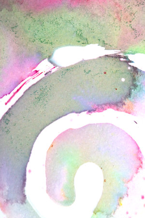An Explosion of Watercolour Vibrant Paint With Swirls and Splashes Abstract Backgroundの写真素材
