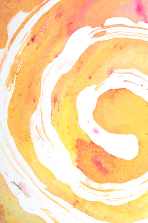 An Explosion of Watercolour Vibrant Paint With Swirls and Splashes Abstract Backgroundの写真素材