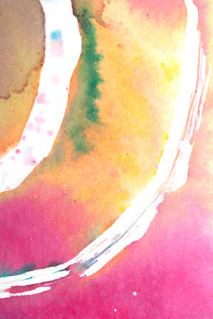 An Explosion of Watercolour Vibrant Paint With Swirls and Splashes Abstract Backgroundの写真素材