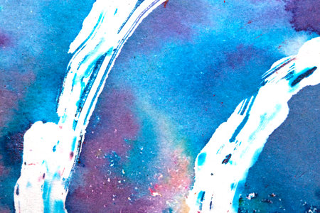 An Explosion of Watercolour Vibrant Paint With Swirls and Splashes Abstract Background