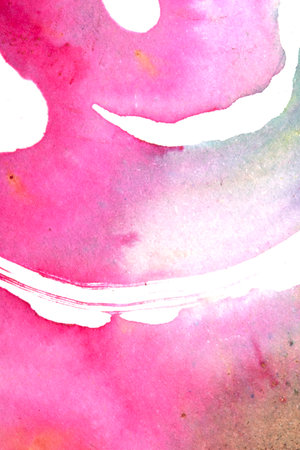 An Explosion of Watercolour Vibrant Paint With Swirls and Splashes Abstract Backgroundの写真素材