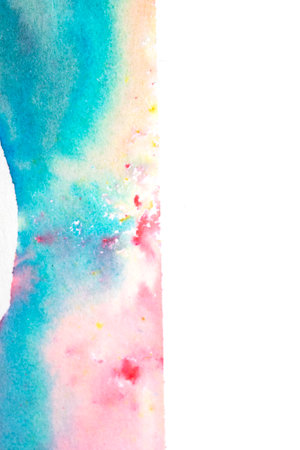 Vibrant Flowing watercolor Paint Swirls Background Abstractの写真素材