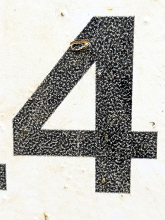 Distressed State Typography Number 4の写真素材