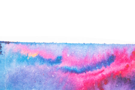 Vibrant Bright Watercolour Paint Splash Background Rainbow Powderの写真素材