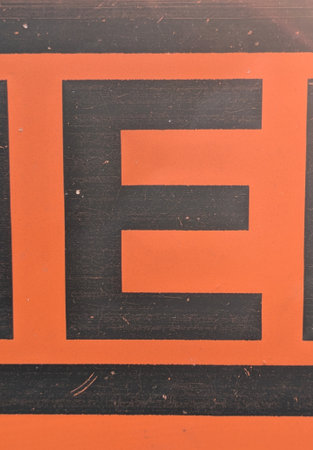 Written Wording in Distressed State Typography Found Ransom Letter Eの写真素材