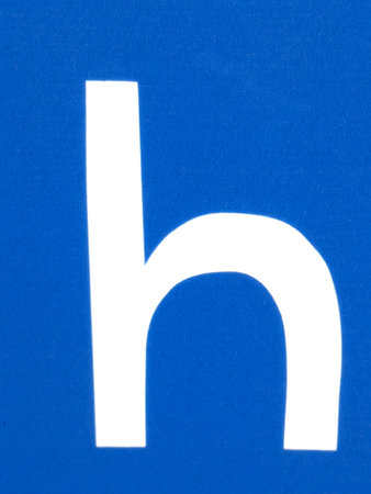 Written Wording in Typography Found Letter Hの写真素材