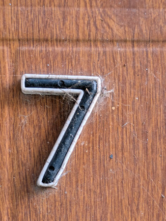 Written Wording in Distressed State Typography Found Number 7