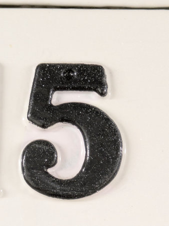 Written Wording in Distressed State Typography Found Number 5